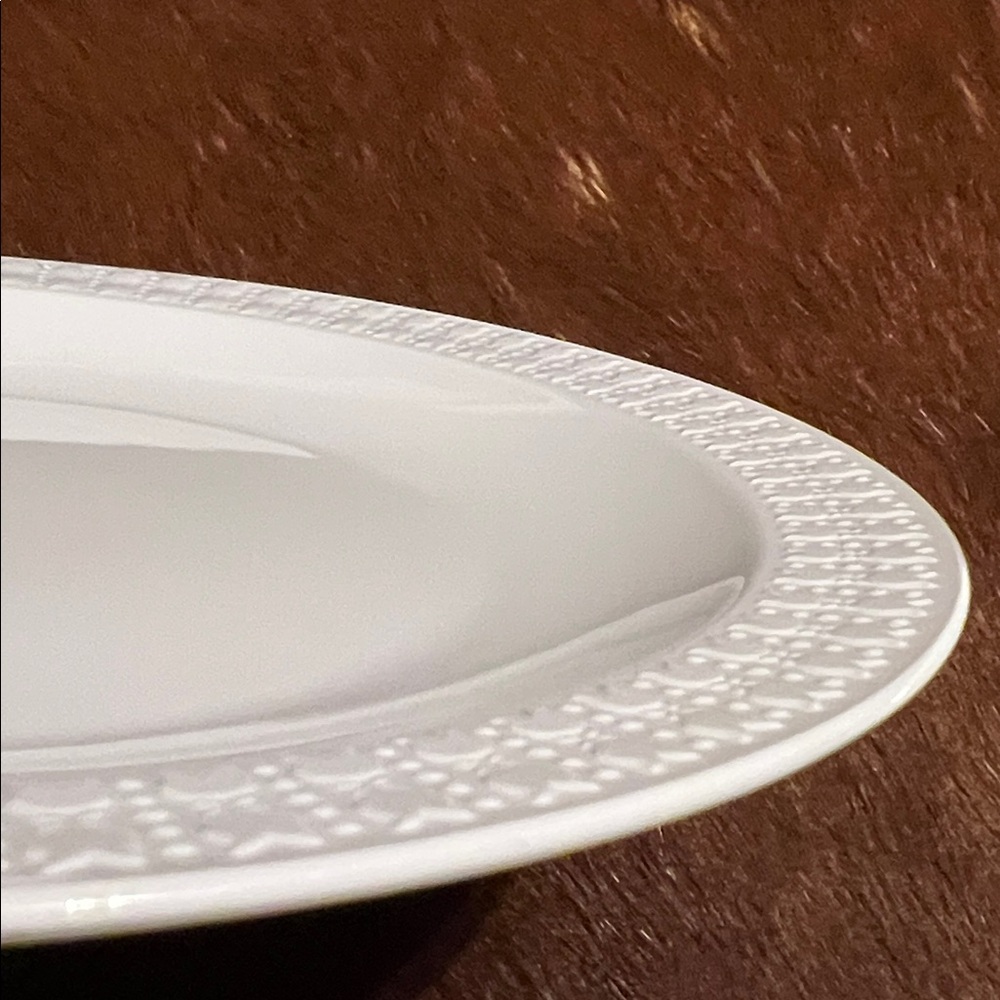 Set of 4 VTG PYROCERAM® by Corning White Dinner Plate Tulip Rim USA - Picture 5 of 7